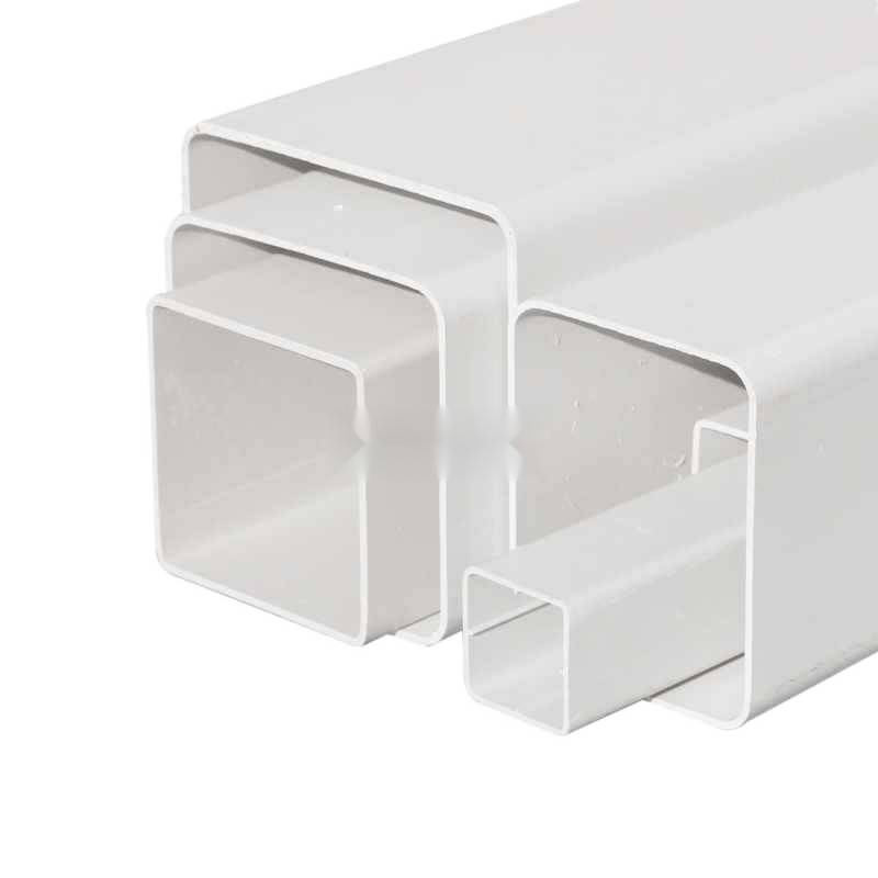 Pvc Plastic Square Tube Profile Rectangular Tube Planting Drainage Breeding Hydroponic Tube Household Hydroponic Vegetable Growing Tube Decoration Tube