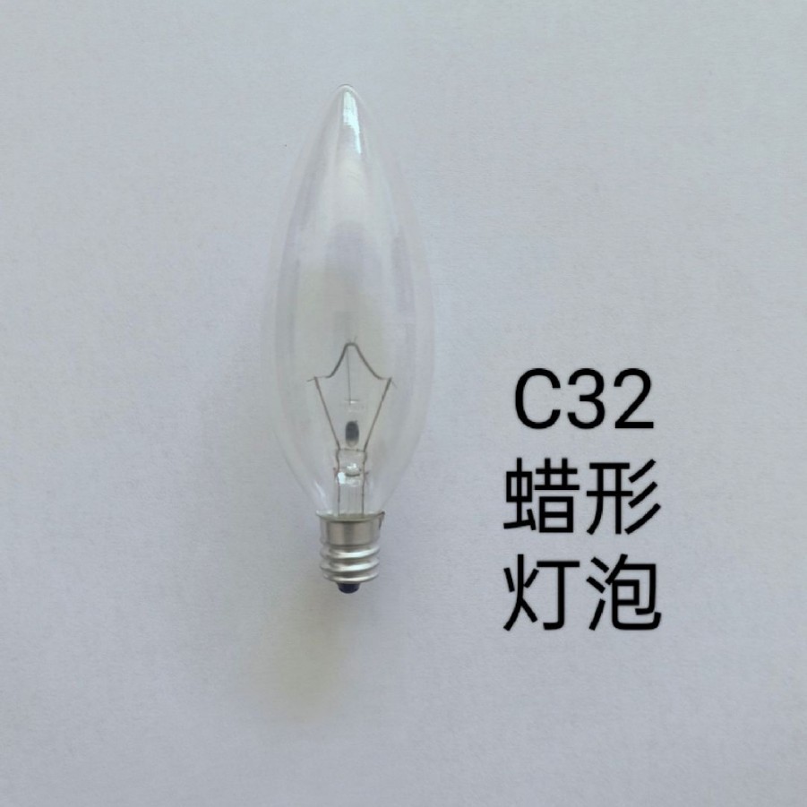 Лампа накаливания C32 110V тип свечи маленький хвост E12 американский стандарт