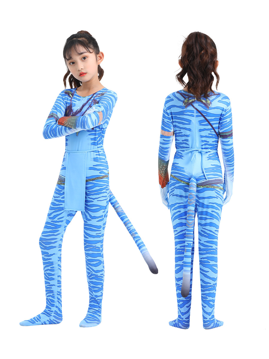 Avatar 2 water way cosplay tights children adult role play jumpsuit stage performance costume