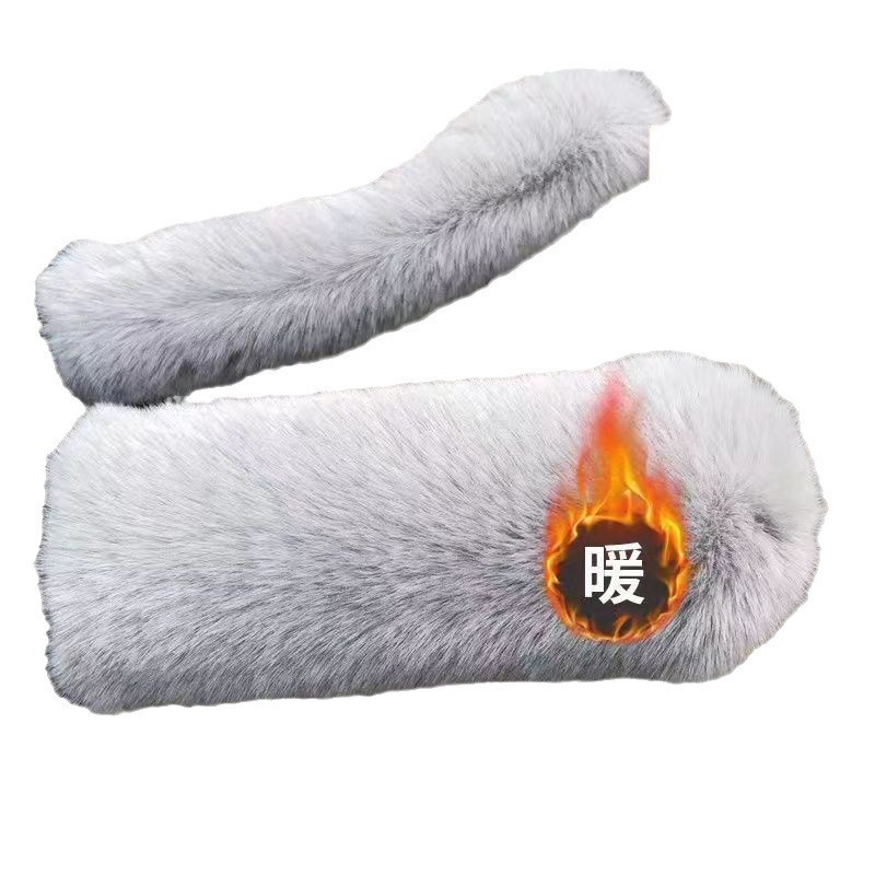 Winter Electric Bike Handlebar Cover, Warm Battery Bike Handle Cover, Plush Hand Guard, Handlebar Cover, Non-Slip, Thickened, Does Not Freeze Hands