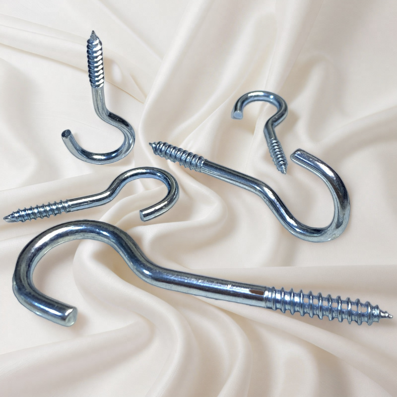 Factory Price Blue and White Zinc-Plated Lamp Hooks, Open Eye Hooks, Hook-And-Eye Hooks, Question Mark Hooks, Self-Tapping Screws, Wind Hooks, Self-Tapping Nails
