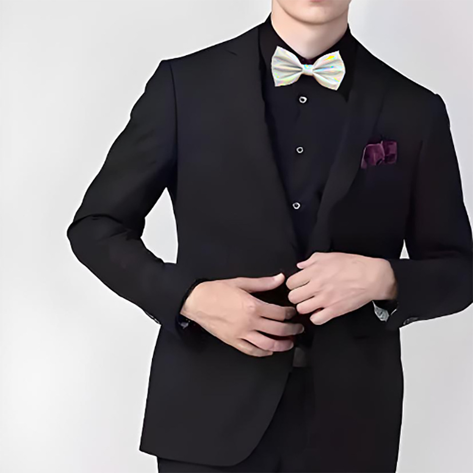 Men's Accessories Groomsmen and Groomsmen Black Korean Bows Men's and Women's Shirts Wedding Korean Colorful Pu Bows
