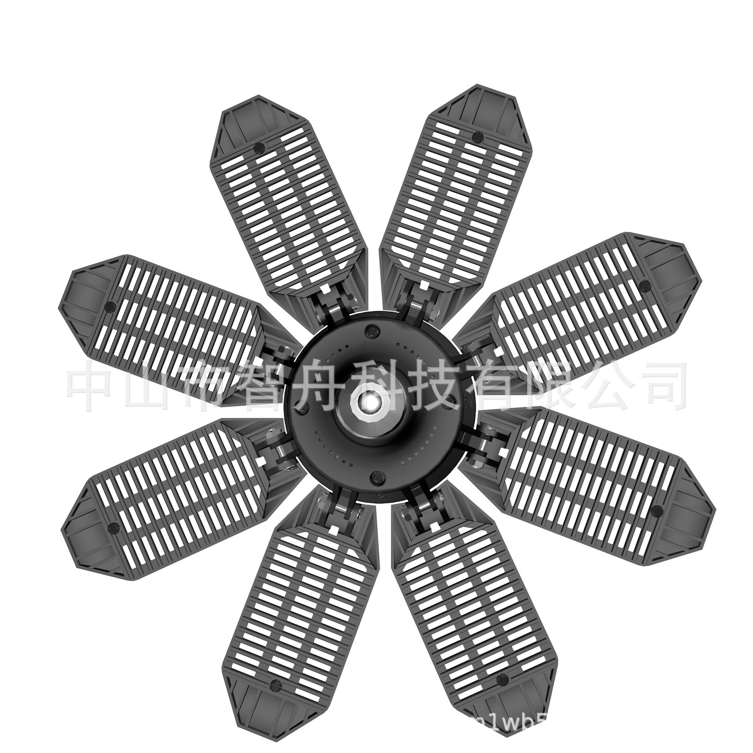 Cross-Border New Product Factory private Model 8 1 six-leaf eight-leaf garage lamp folding deformation LED mining lamp warehouse garage