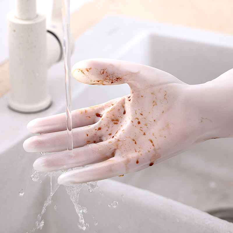 Women's Durable Household Kitchen Latex Cleaning Household Washing Clothes Washing Clothes Rubber Skin Waterproof Working Thin