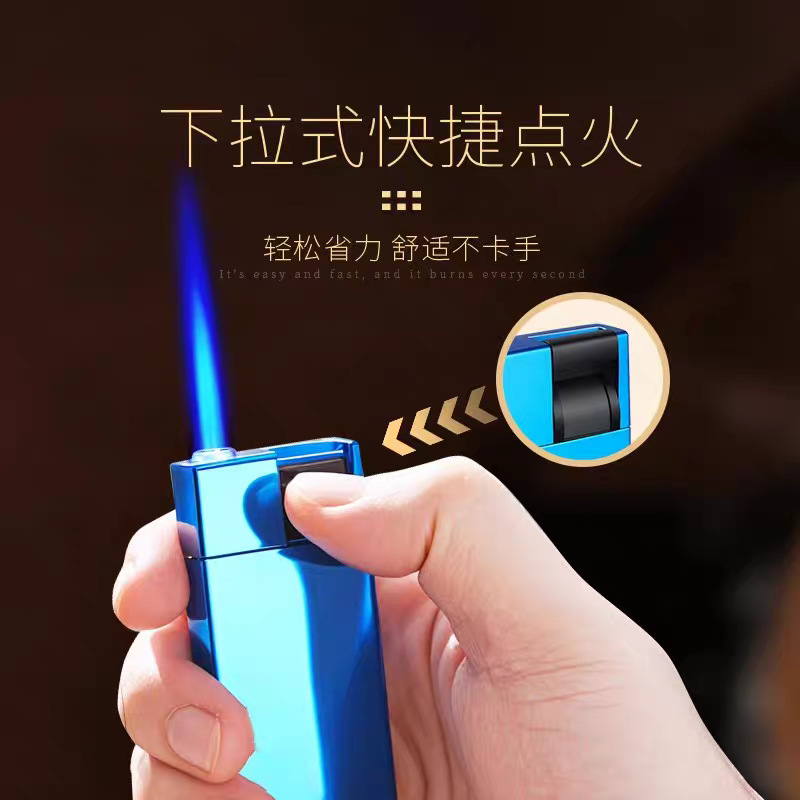 Manufacturer Wholesale Metal Inflatable Lighter Printed Lg Internet Celebrity Hot Style High-Looking Disposable Windproof Lighter Customization