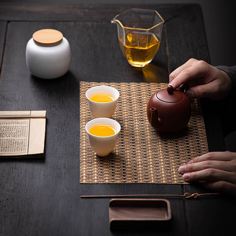 Zen fiber tea mat kung fu tea set accessories leak net partition tea dregs tea table tea tray pvc spare parts easy to clean o