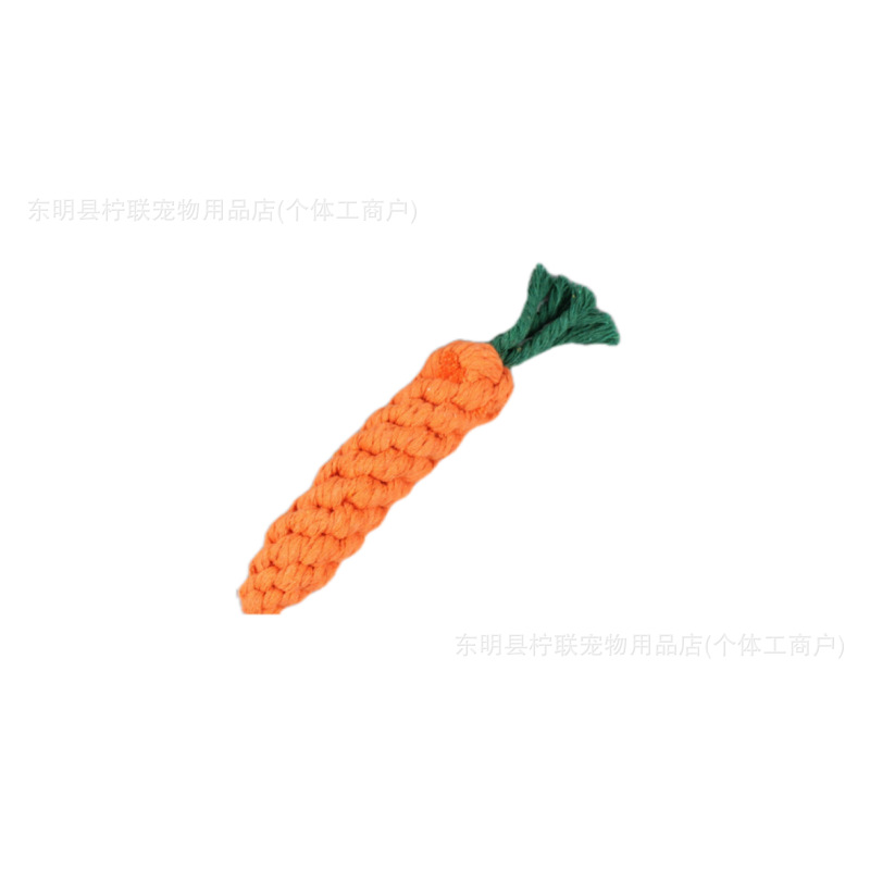 Dog toy molars bite-resistant cotton rope woven carrots small, medium and large dogs to relieve boredom pet supplies manufacturers wholesale