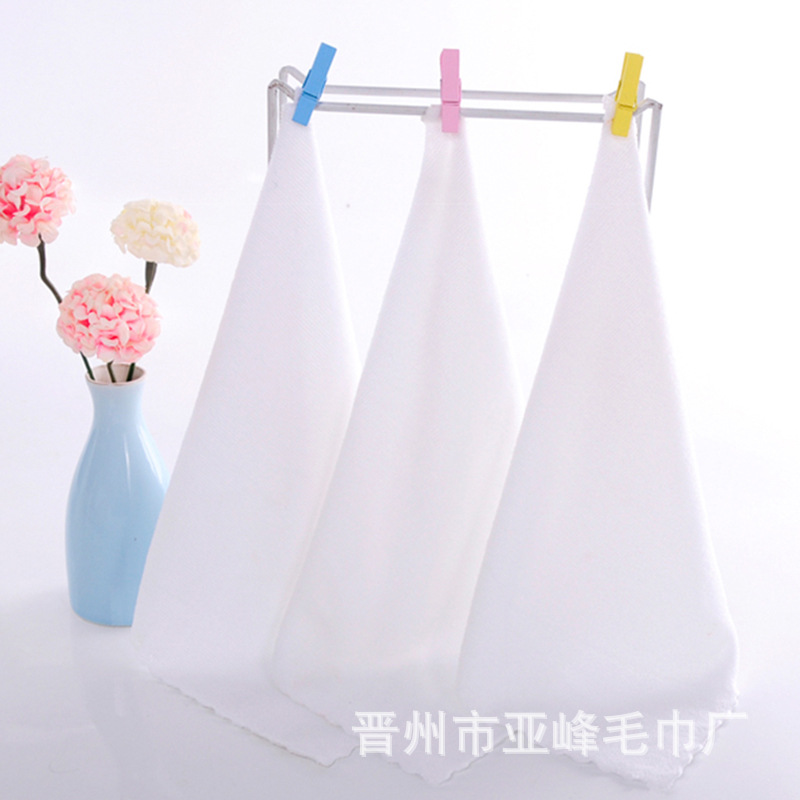 Factory wholesale disposable white towel microfiber hotel hotel absorbent white hotel towel custom logo