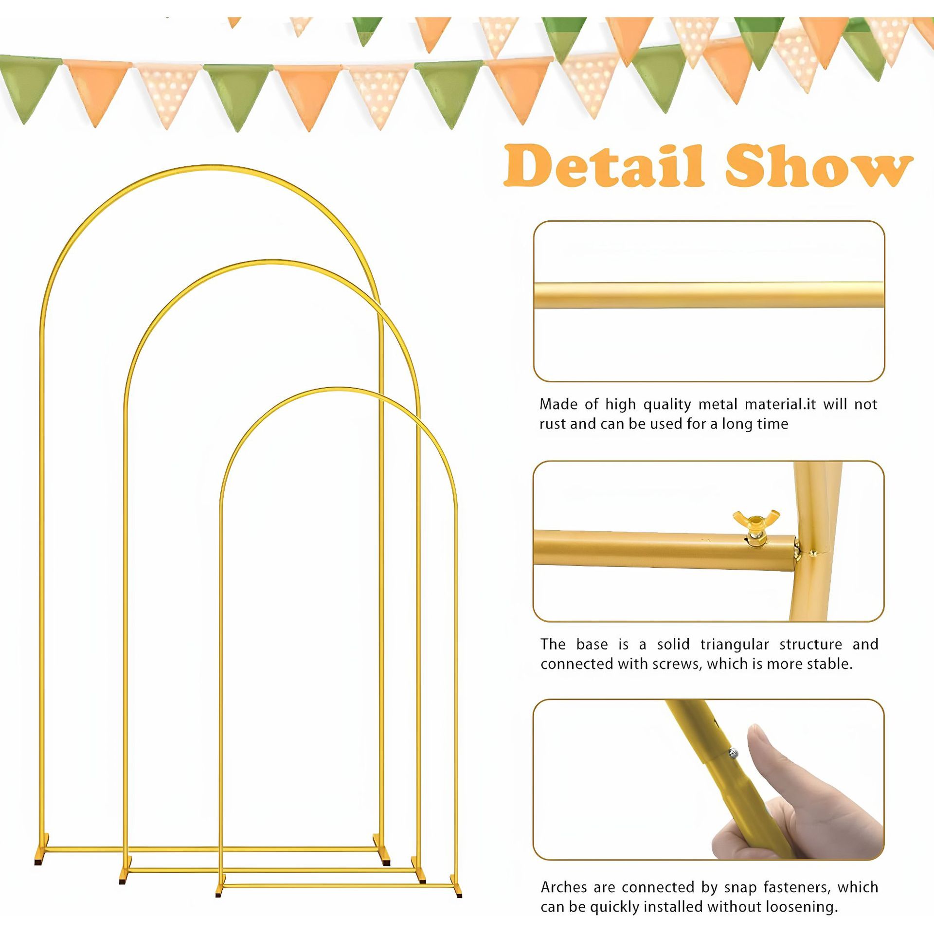 Metal Balloon Arch Bracket Arc Wedding Cloth Gift Iron Moon Hole Frame Bouquet Decoration Half Circle