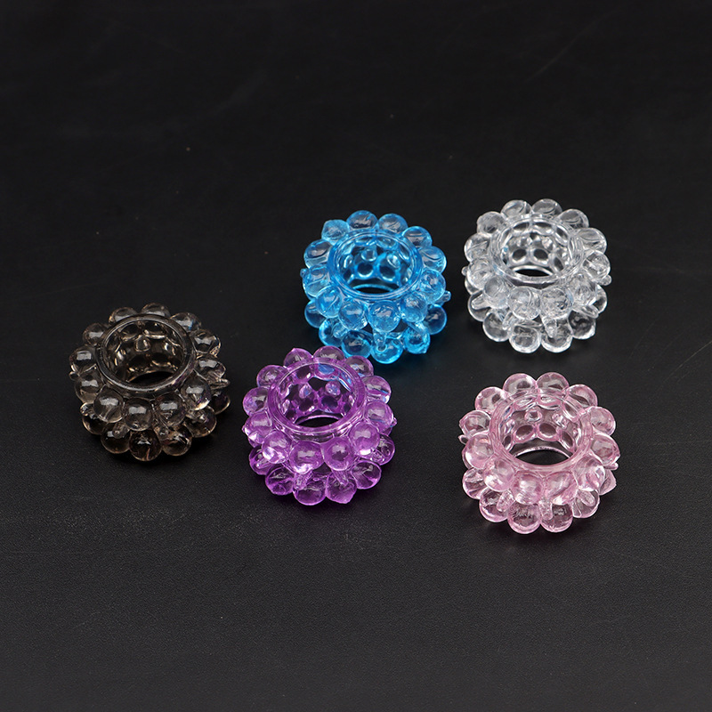 One-Piece Drop-Shipping Male Semen Locking Ring with Large Particles and Beads Foreskin Blocking Ring Adult Sex Toy Penis Condom