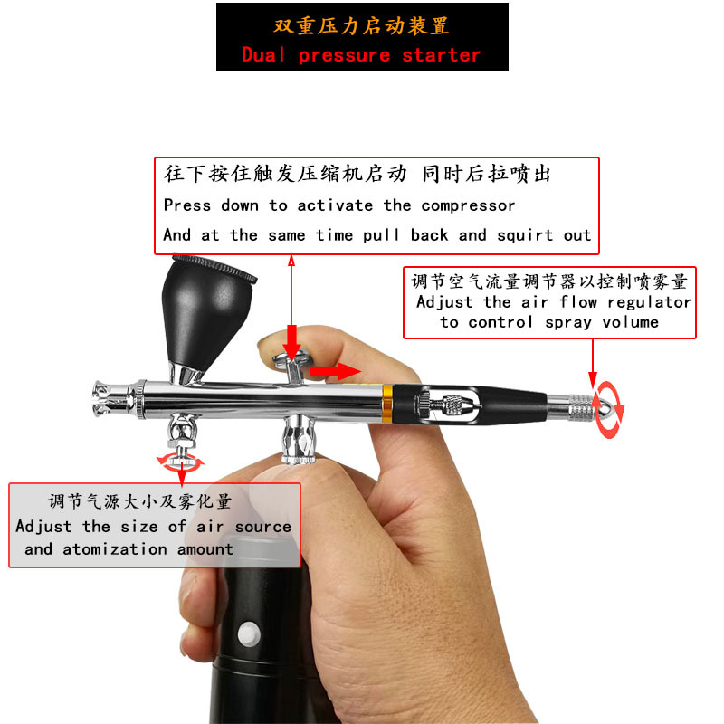 Portable Rechargeable mini electric small spray pen air pump suit model painting color painting handheld spray pump