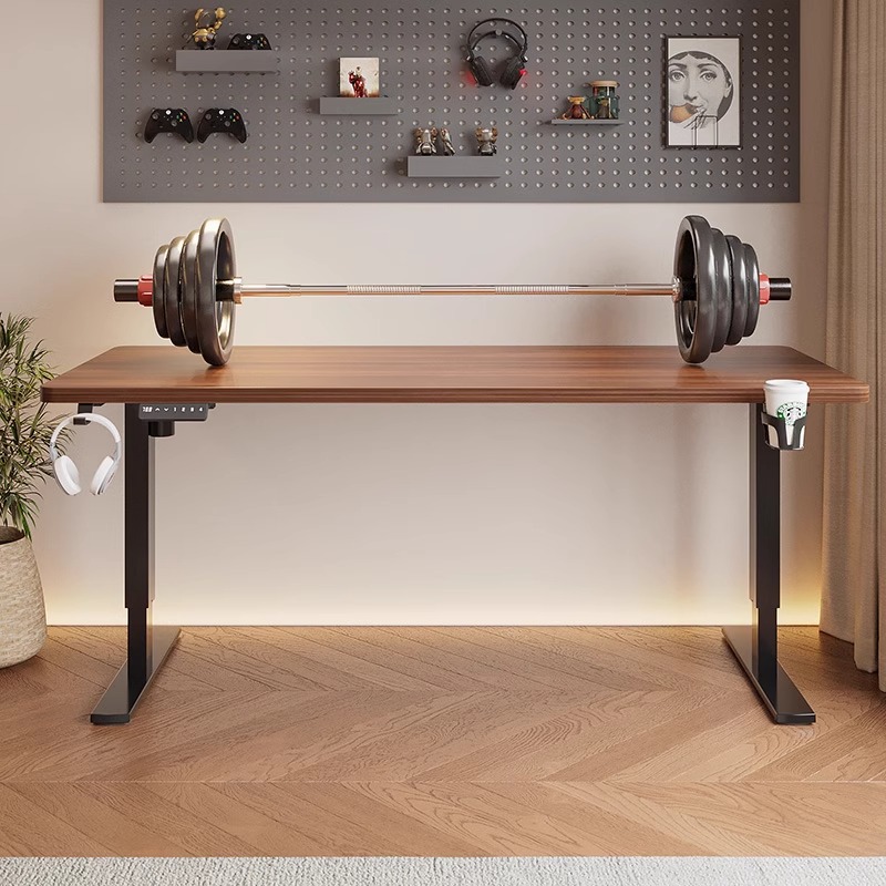 Cross-Border Hot Selling Electric Lift Table Smart Solid Wood Computer Table Home Office Desk E-Sports Table Workbench