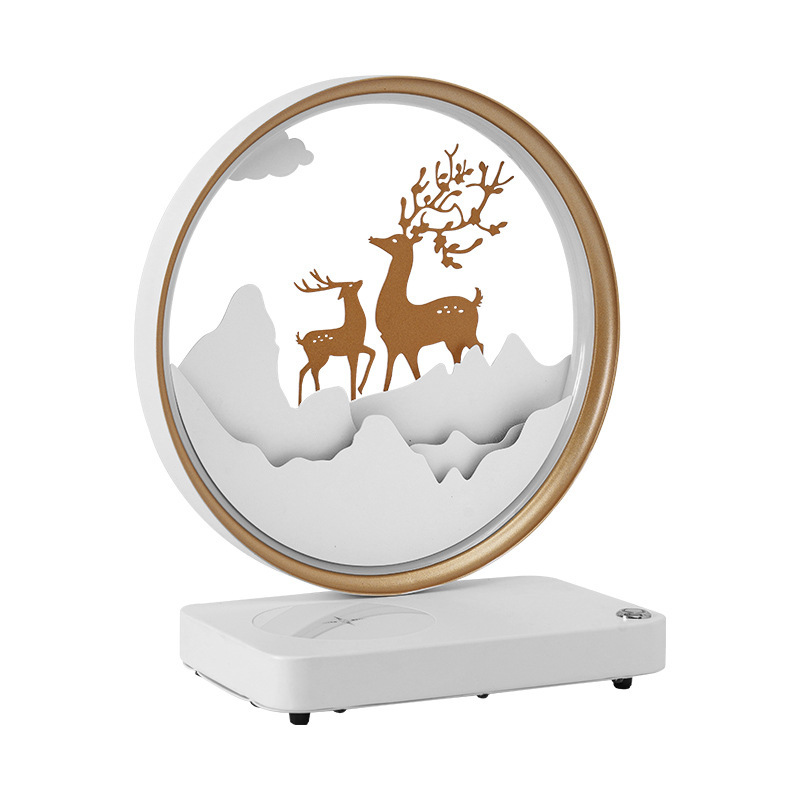 New ornaments gift creative intelligent wireless charging desk lamp lettering company gift Bluetooth audio high-end girls