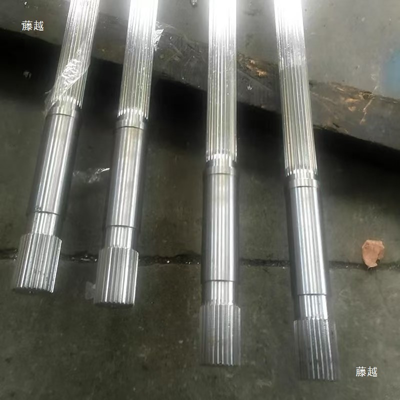 Double Screw Granulator 40Cr Mandrel Shaft Core Screw Shaft 65.75.95 Machine Forged Spline Shaft
