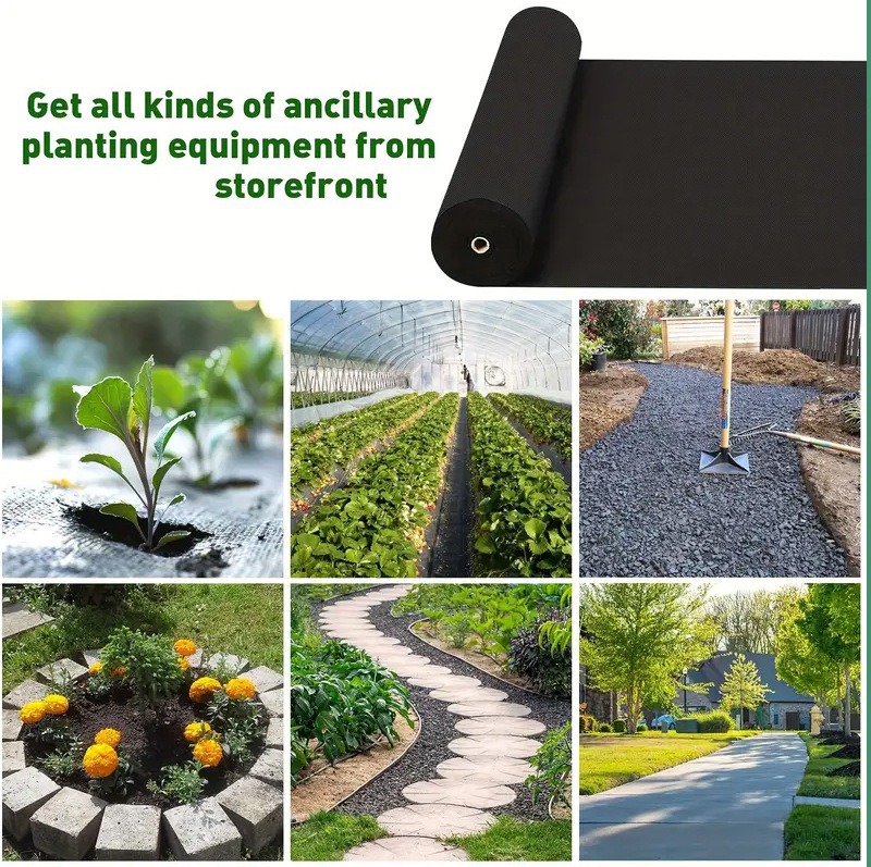 Manufacturer Supplies Black Pp Weed Control Fabric, Non-Woven Weed Barrier Film, Agricultural Ground Cover, Black Weed Control Fabric, Uv Resistant