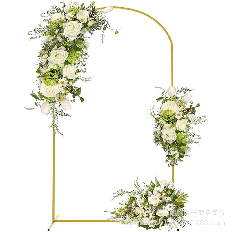 Cross-border Hot Sale Gold 7.2ft Iron Arched Door Frame Wedding Road Lead Balloon Bracket Photography Background High Mountain Flow