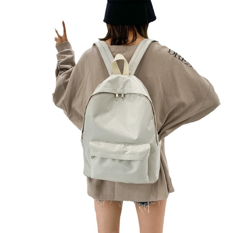 Schoolbag Women's Japanese Style Simple Campus Backpack Korean Style Ins College Style Student Backpack Casual Bag Travel Bag