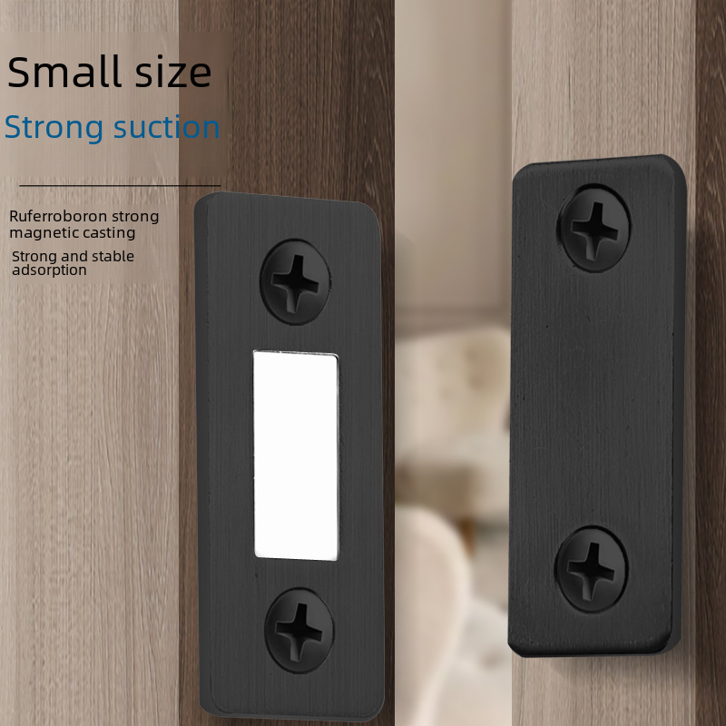 Cabinet suction strong magnetic stainless steel magnetic touch non-perforated invisible door suction sheet drawer clothes cabinet sliding door accessories