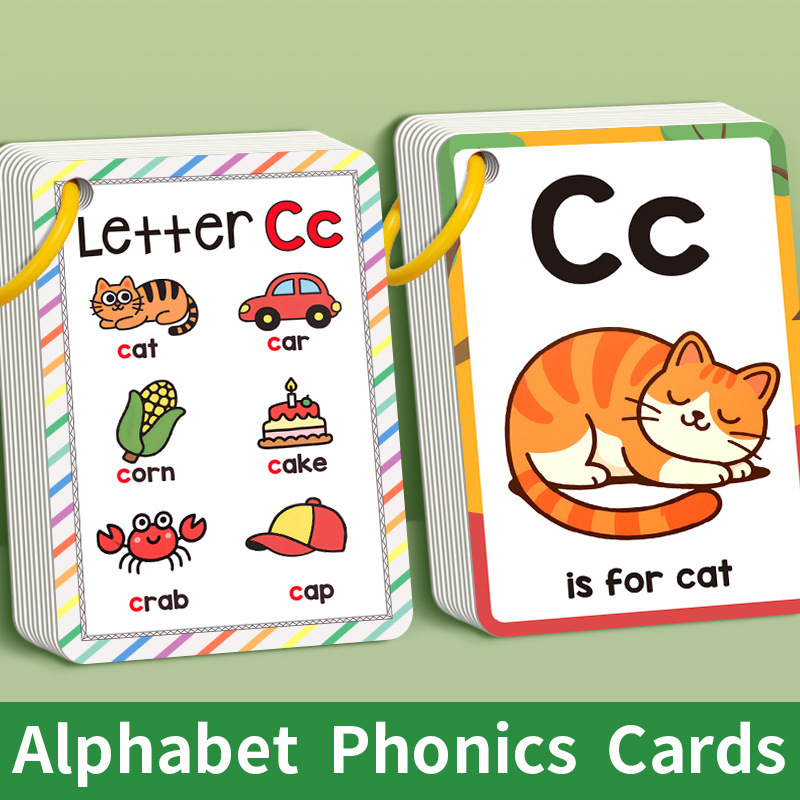 Cross-Border 27 English Alphabet Pronunciation Learning Memory English Word Flash Cards Fruit Learning Cards