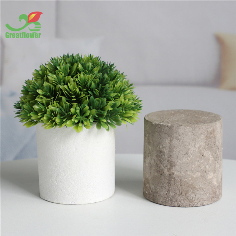 Retro Old Cylindrical Pulp Flower Pot, Natural Degradable Simulated Plant Pulp Cup, Cross-Border Supply
