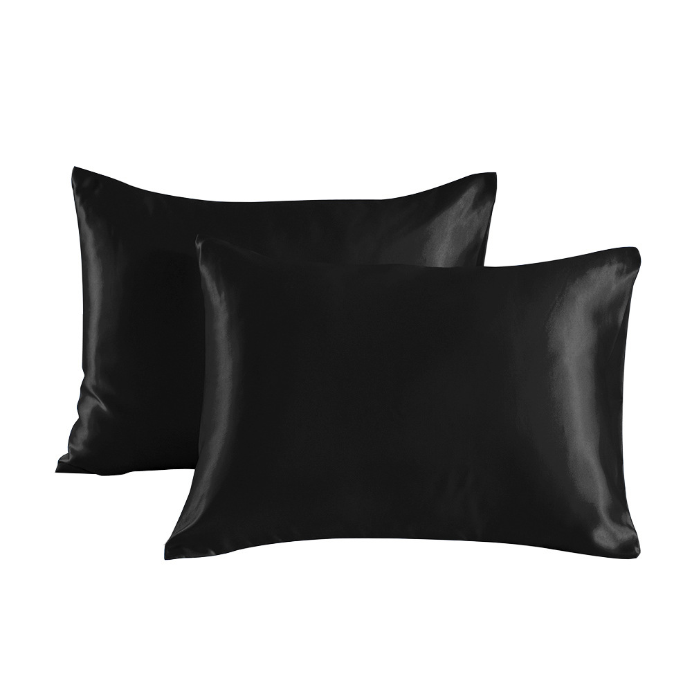Cross-border imitation silk pillowcase pillowcase foreign trade solid color double-sided Sardin pillowcase United States Amazon generation