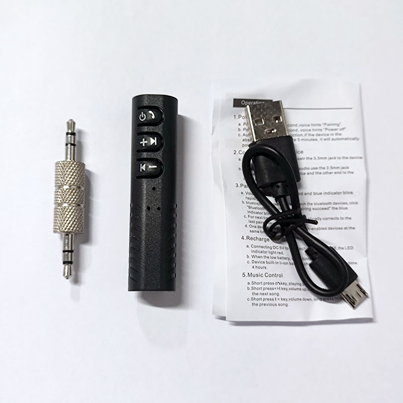 Lover 3.5mm Bluetooth Adapter Car Bluetooth Hands-Free Audio Receiver 450 Wireless Car Receiver