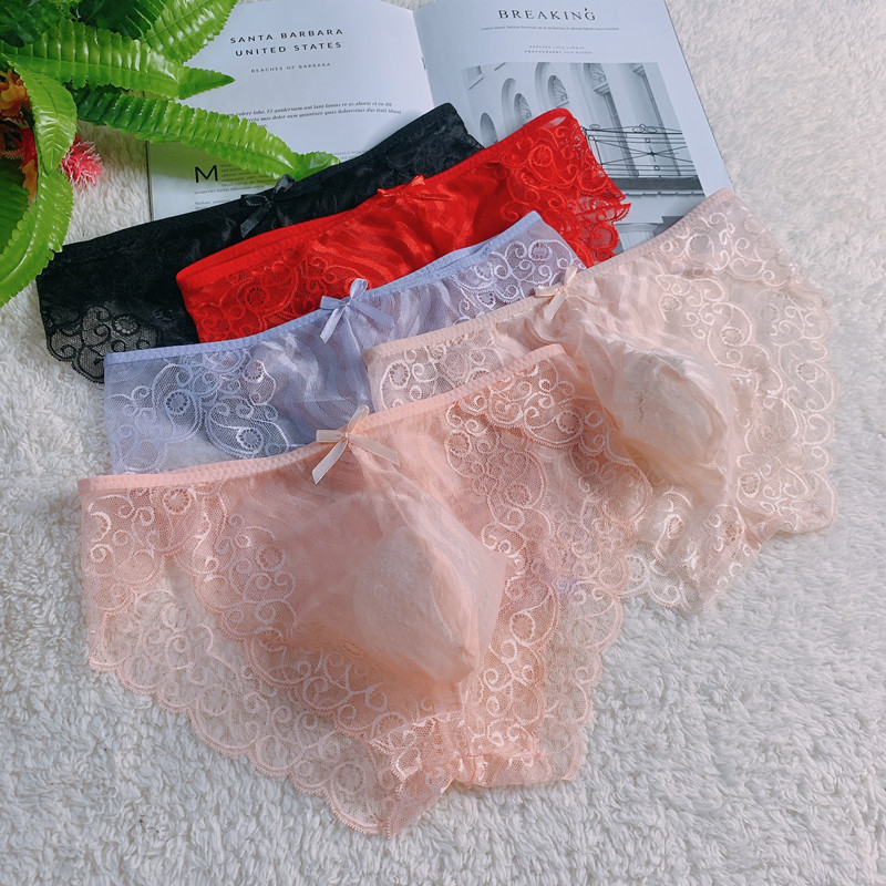 Сексуальные бесшовные боксеры, прозрачные, U-образный карман, большие размеры