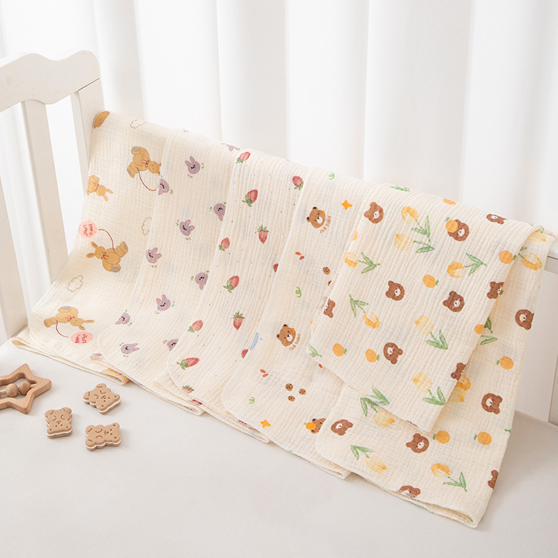 Gauze Wrap Sheet Newborn Delivery Room Wrap Newborn Baby Pure Cotton Wrap Cartoon Printed Sunshade Wrap Sheet
