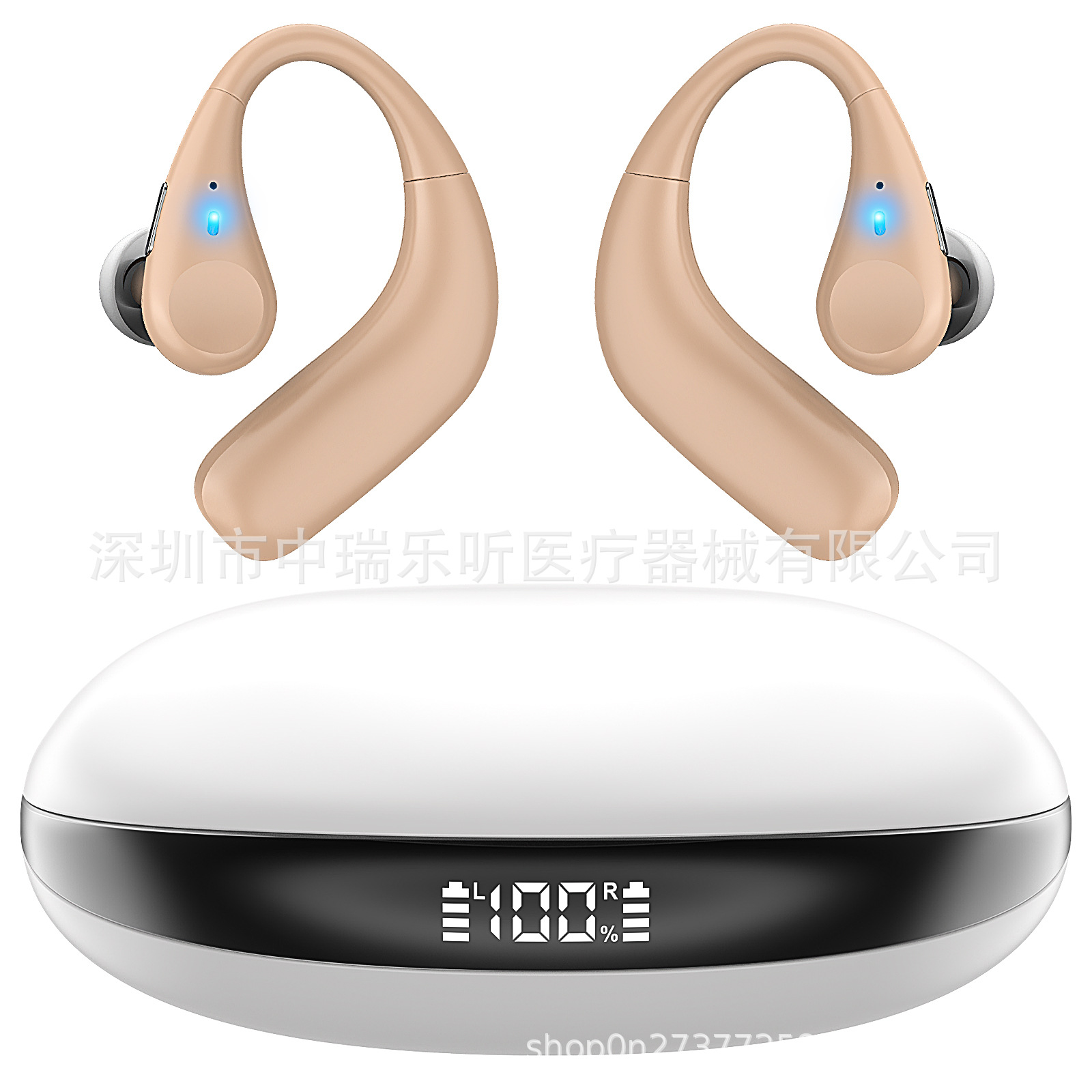 Hearing Aid Zr-H718A Digital Chip Bluetooth Ai Noise Reduction Multi-Scenario Mode Earhook Hearing Aid Plaid to Wear