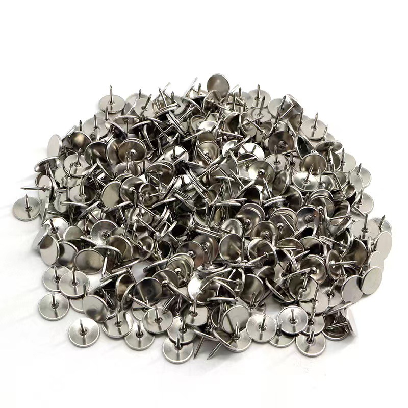 Серебряные металлические кнопки с никелевым покрытием, плоские гвозди, декоративные кнопки для пробковой доски, оптовая продажа