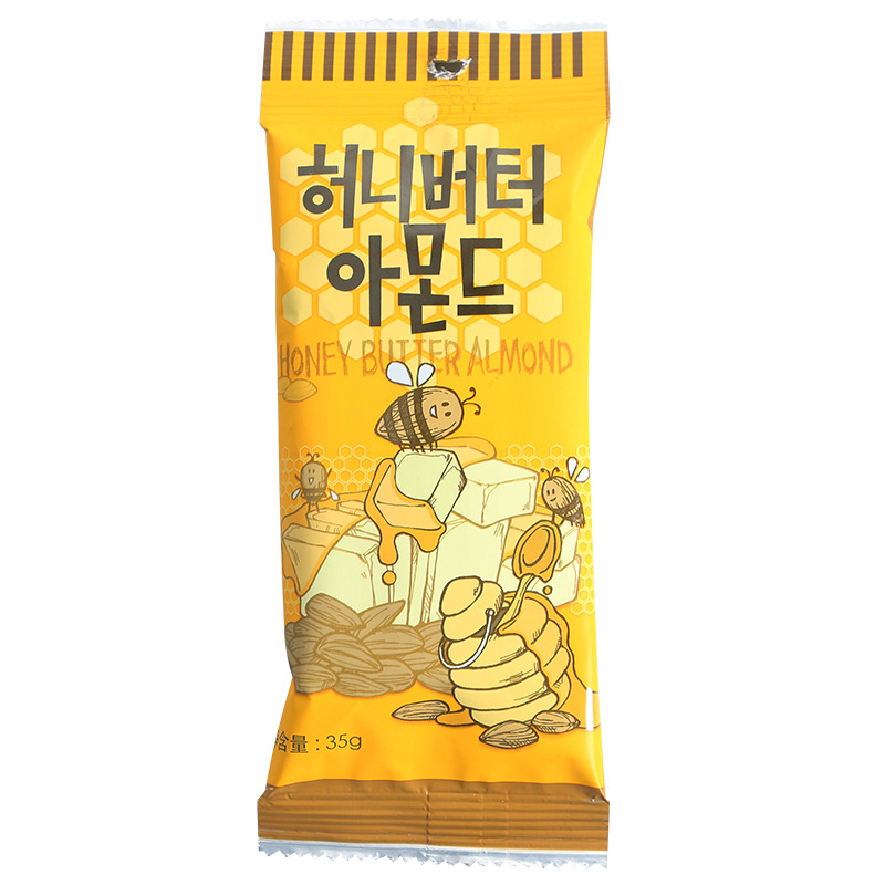 Korean Imported Bafeng Tom's Farm Honey Butter Almond-Flavored Nut Snacks Cashew Wholesale Open Packaging