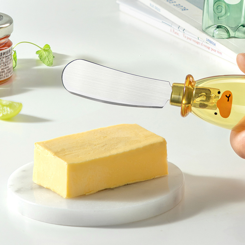 Cute Stainless Steel Butter Knife Butter Knife Cheese Dessert Spread Knife Spread Knife Jam Mini Stand-Up Spatula