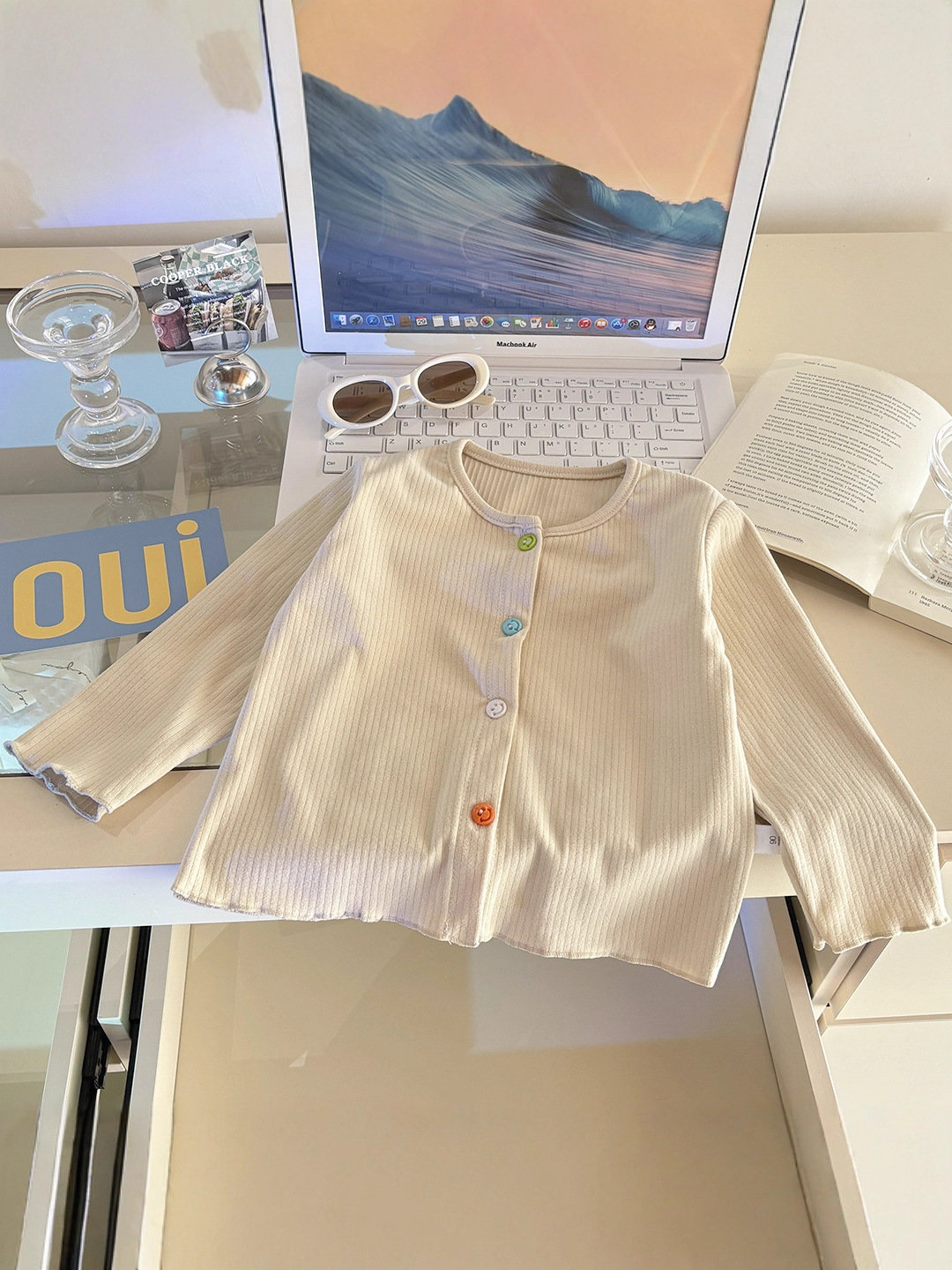 Baby Autum Clothes, Korean Style Sweet Knitwears, Girls' Cute Winter Bottoming Shirts, Tops, Stylish Lace Jackets