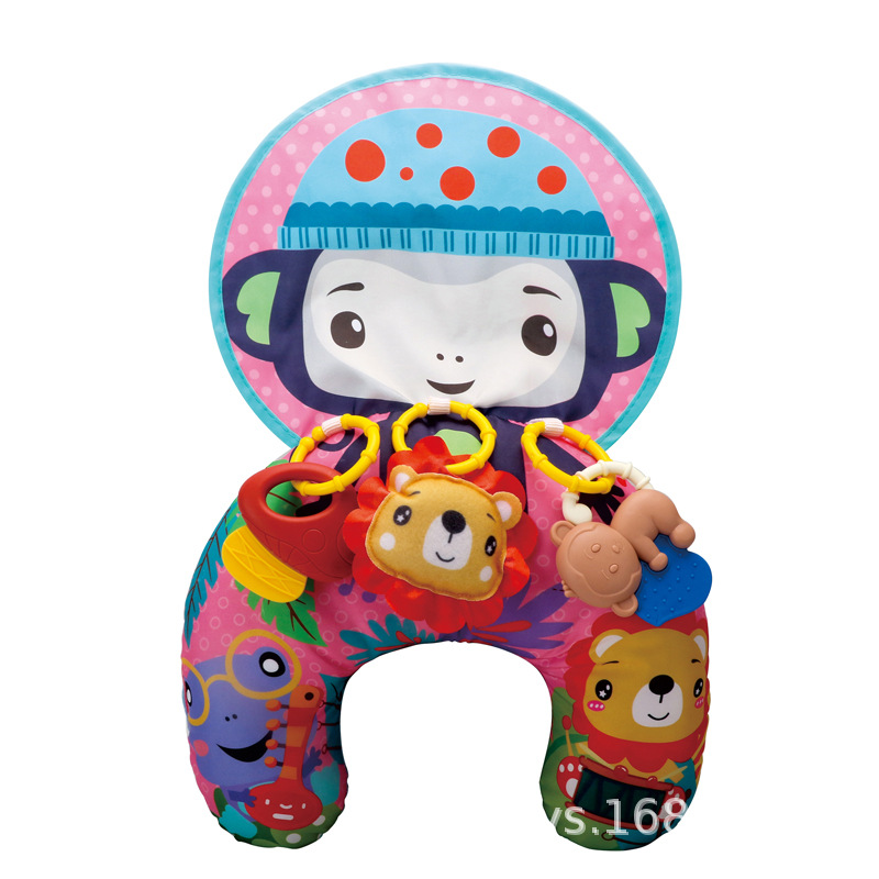 Newborn Tummy Pillow U-Shaped Pillow Learning Tummy Exercise Baby Pillow Baby Head-Up Training Pillow Baby Early Education Toys