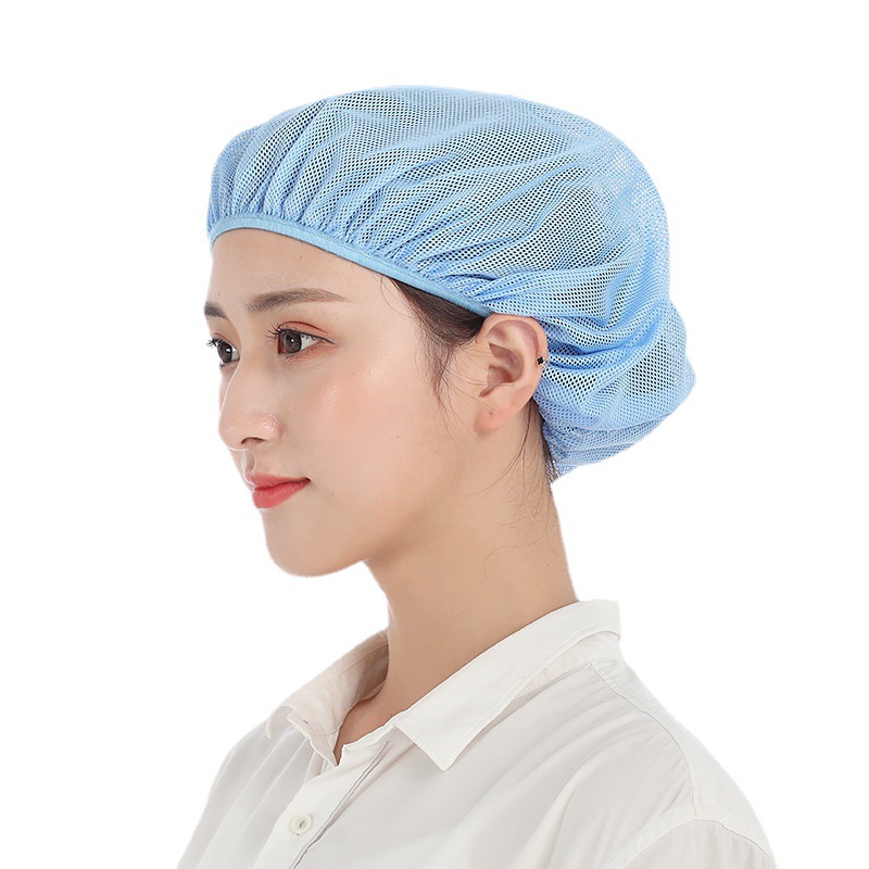Xuan's New Chef Work Mesh Cap Women's Mesh Workshop Food Cap Factory Catering Disposable Hat Dustproof Headgear