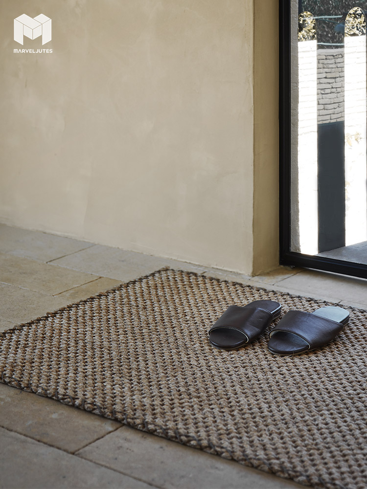 Коврик из сизаля для входа, кухонный коврик, утолщенный, китайское плетение, современный стиль, простой, интерьерный коврик