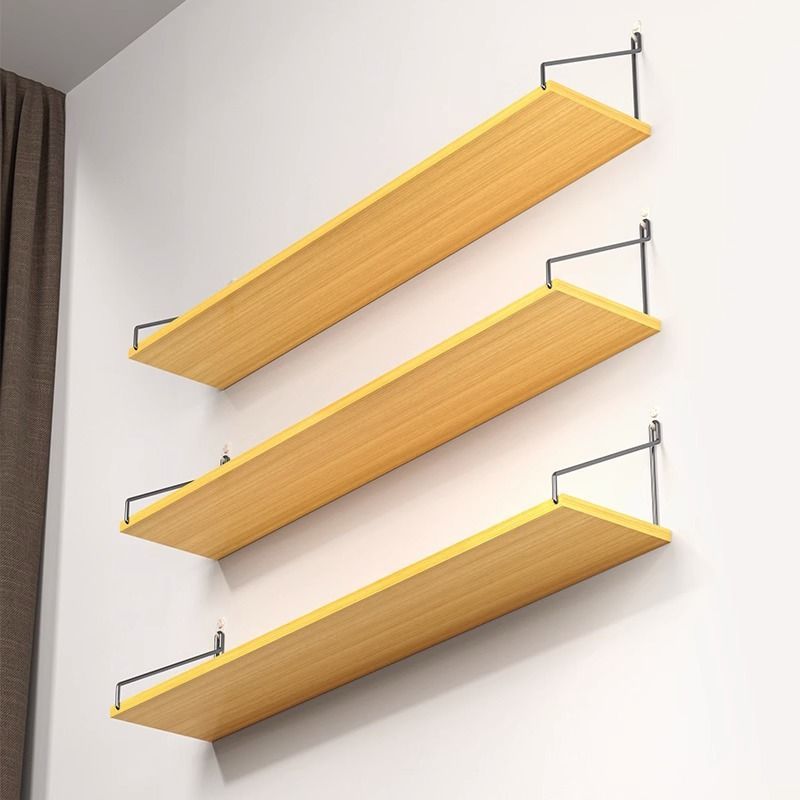 Wall Shelf Punch-free Wall-hanging Wrought Iron Living Room TV Wall Decoration Bedroom Wall Bookshelf One-word Partition