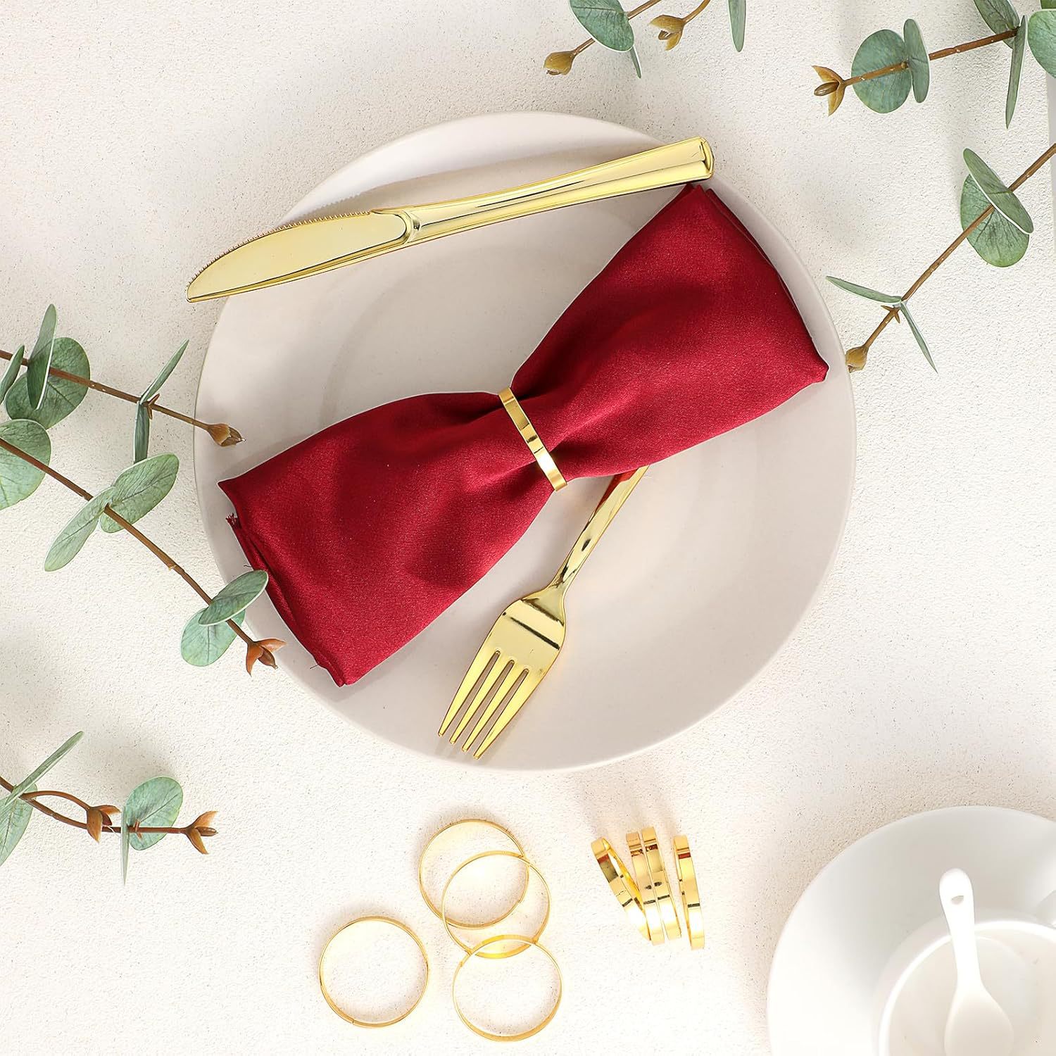 Cross-Border Napkin Ring Buckle Gold Fashion Napkin Ring Hotel Table Setting