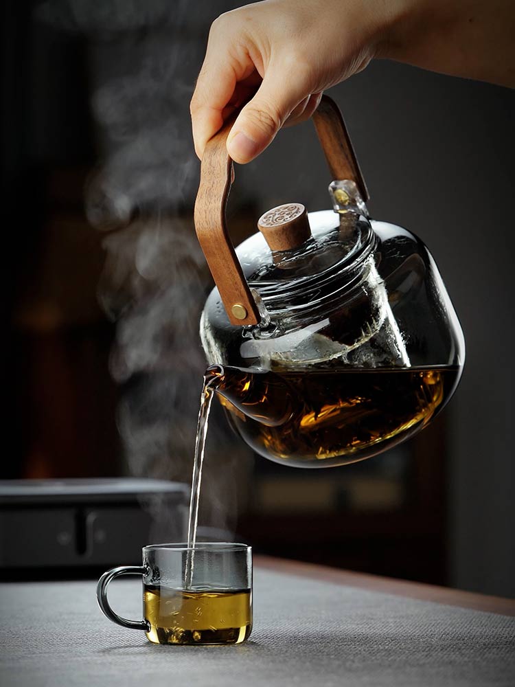 ✅ Glass Teapot 2025 New Model for Home Use with Handle, High-Temperature Resistant, Suitable for Open Flame and Electric Ceramic Stove, Water Boiling Kettle Set