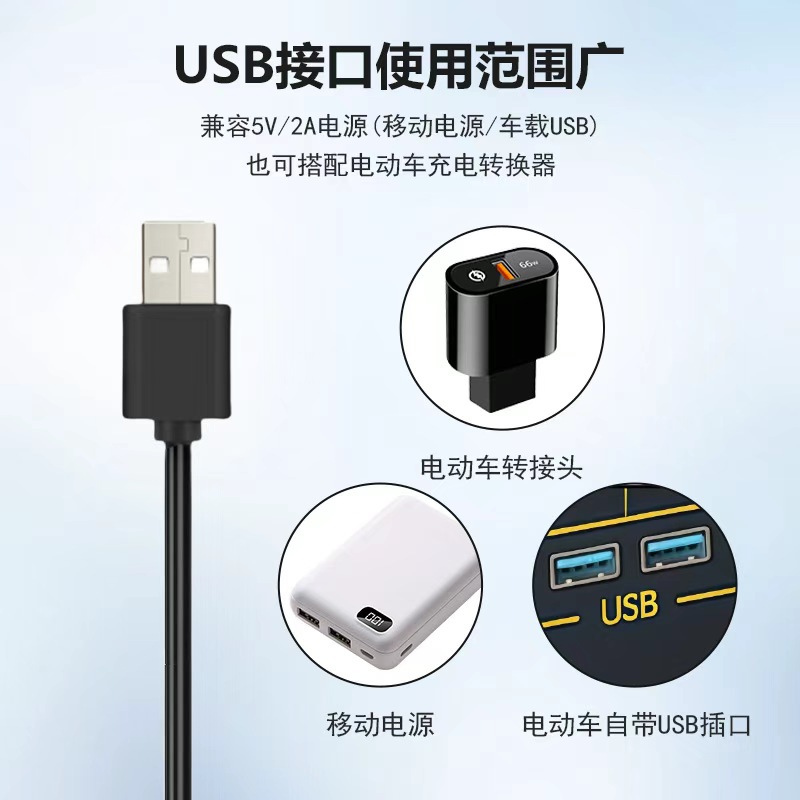 Scooter USB Electric Heated Handlebar Cover to Keep Warm and Anti-Freeze Electric Vehicle Charging Heated Handlebar Cover All in One New Style