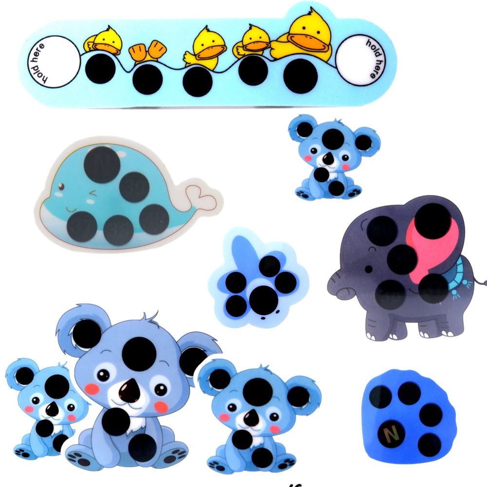 Spot forehead temperature paste cartoon pattern children's forehead thermal sensor paste liquid crystal forehead temperature paste to measure forehead temperature paste