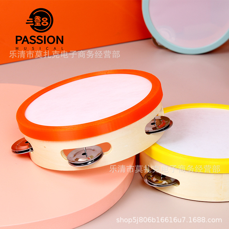 Children's Fun Hand Clapping Tambourine 3-6 Years Old Clapping Drum Rattle Educational Early Education Enlightenment Percussion Instrument Baby Toy