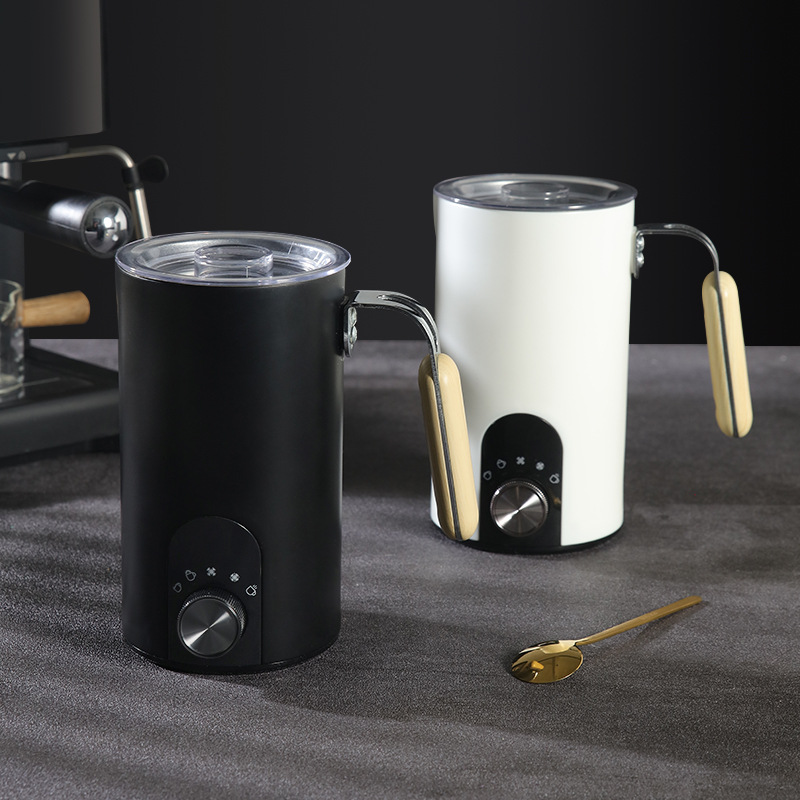 Cross-Border Hot Milk Frother New Milk Frother Household Hot and Cold Milk Frother Heated Electric Milk Frother
