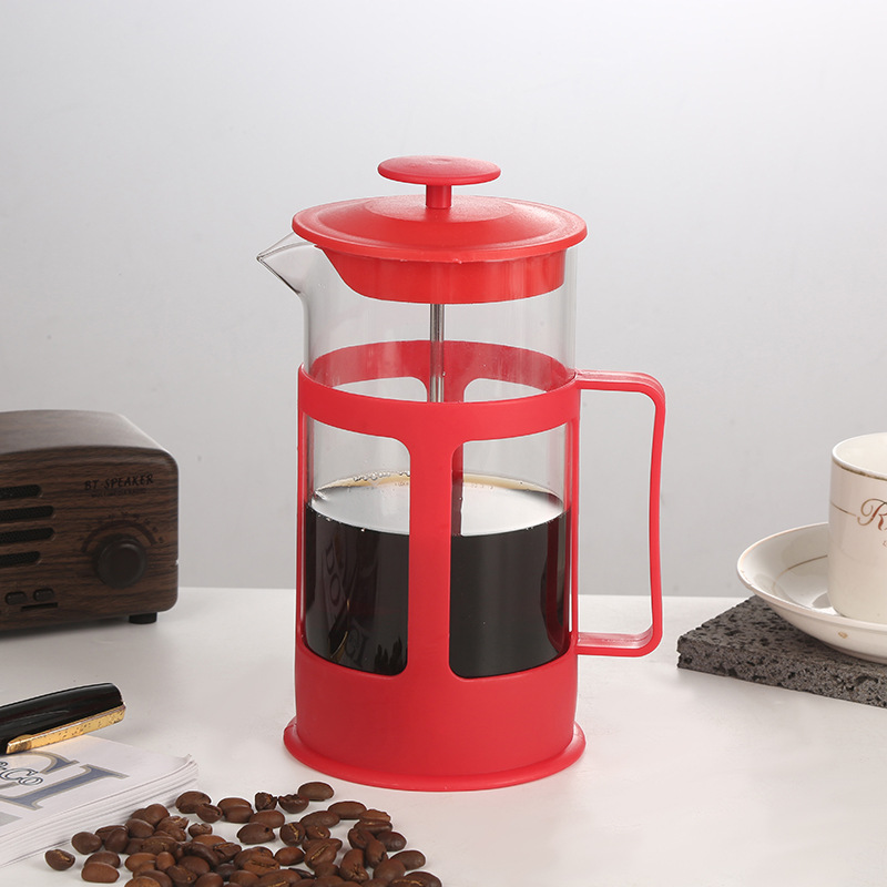 American Coffee Pot Hand Filter Compressor Glass Tea Maker Milk Bubble Press Tea Pot Coffee Filter Pot