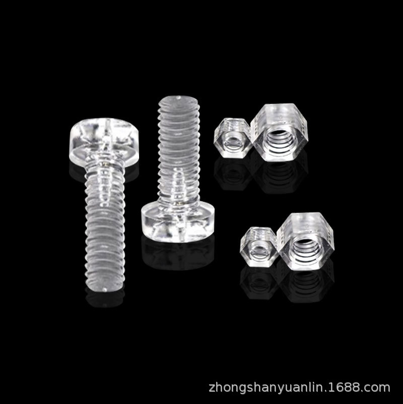 Transparent Plastic Screws Cross Flat Round Head Pc Acrylic Insulating Screws Fine Lighting Plastic Nut M3M4M5M6