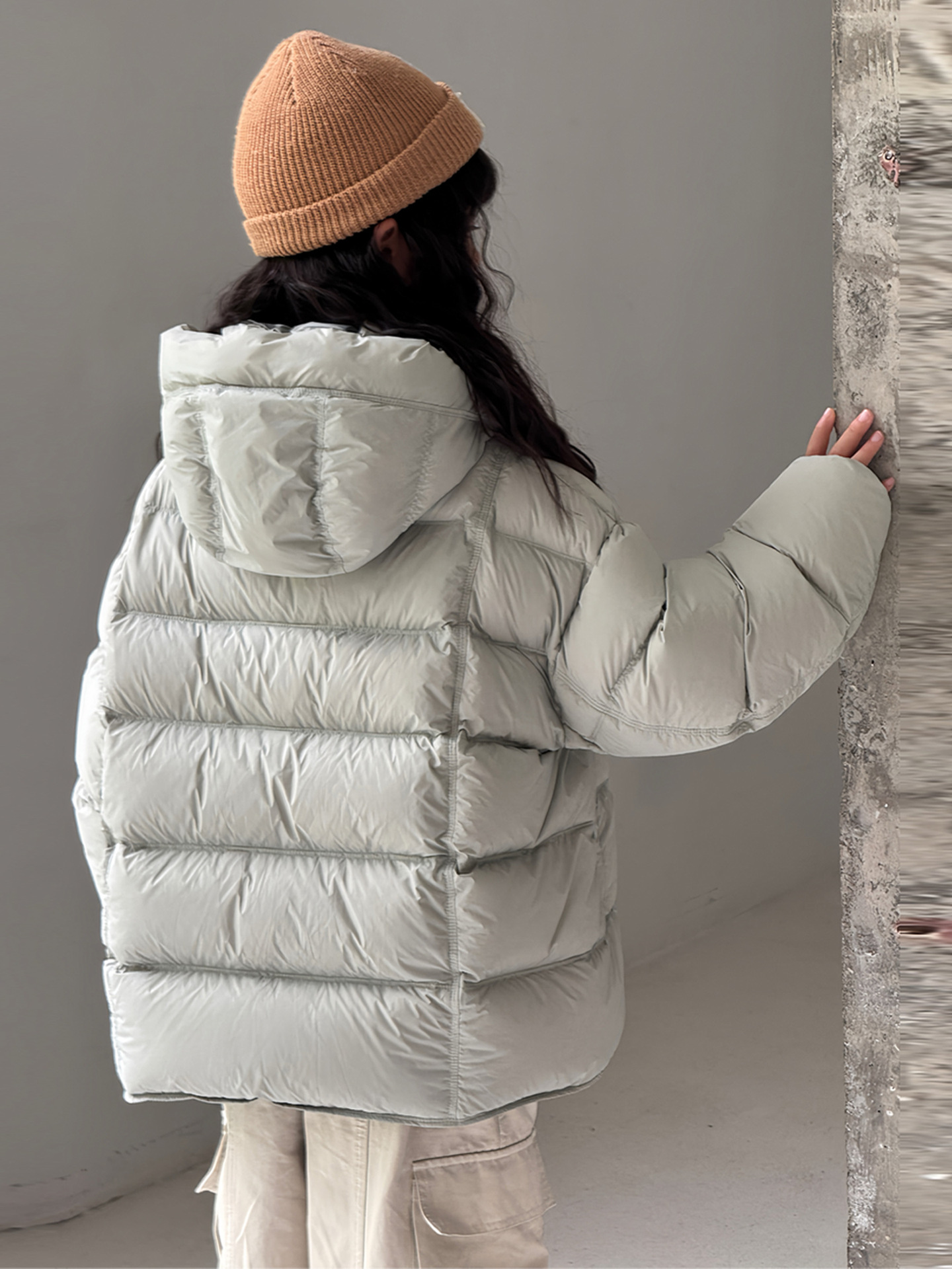 Children's down Jacket Korean Style New Boys and Girls Thick Hooded White Duck down Warm Puff Coat Trendy