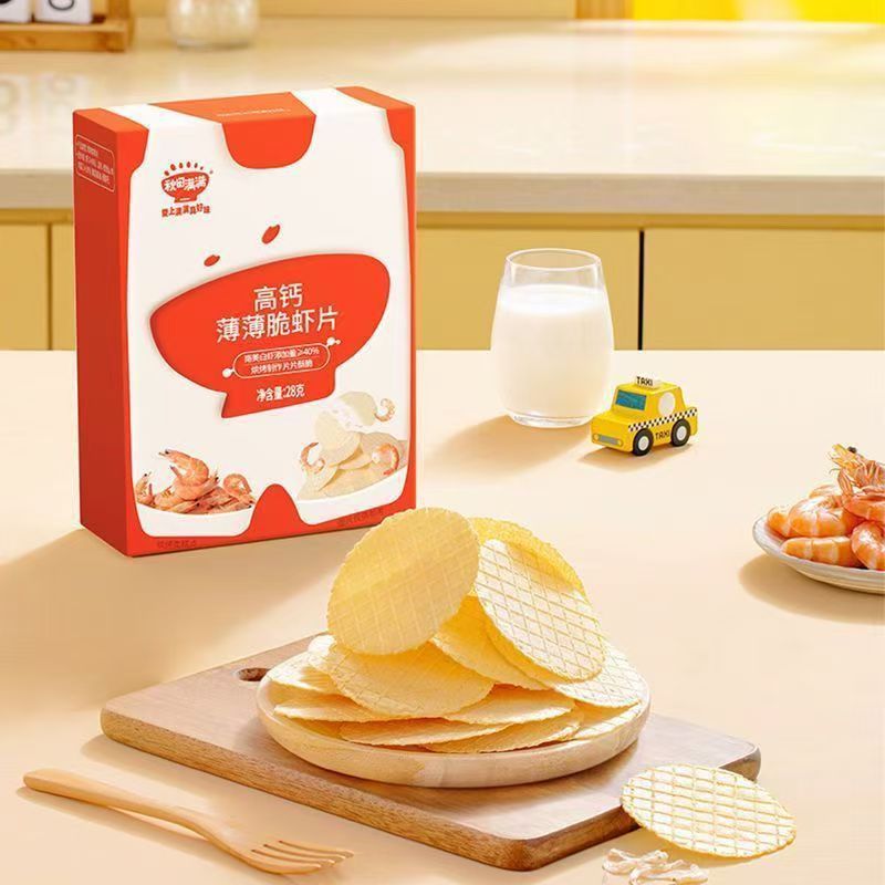 Akita Полные Высококальциевые Тонкие Хрустящие Закуски из Креветок Питательные и Вкусные Малые Упаковки Индивидуальная Упаковка