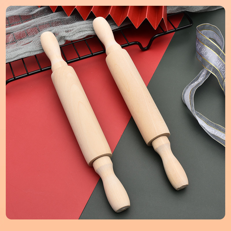 ✅ Wooden Baking Tools for Children, Mini Rolling Pin, Unpainted Small Dough Roller, Household Dumpling Skin Roller