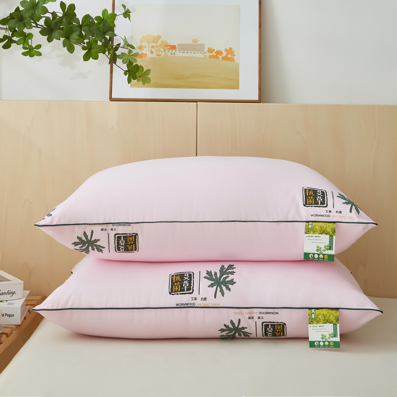 Explosions wormwood antibacterial anti-mite pillow feather velvet does not collapse pillow core unilateral cervical spine protection hotel single student