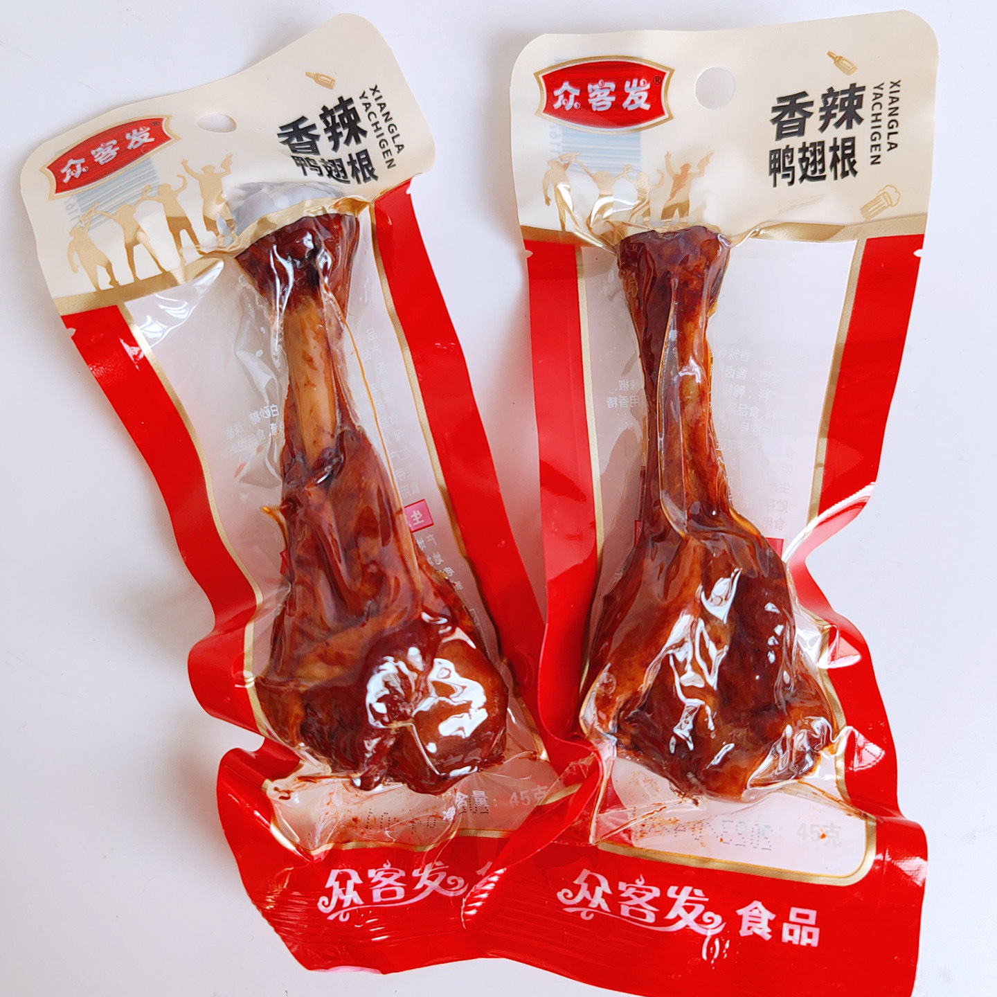 Zhongkefa 45g Salt-Baked Calf King Braised Duck Wing Root Hometown Duck Leg Snacks Non-Chicken Leg Snack Food